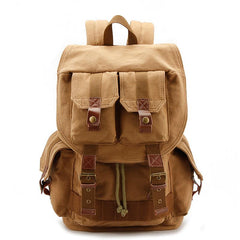 Khaki CANVAS WATERPROOF MENS 16'' CAMERA BACKPACK Army Green LARGE NIKON CAMERA BAG DSLR CAMERA BAG FOR MEN - imessengerbags