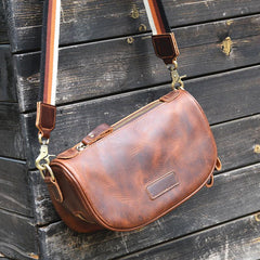 Brown LEATHER MEN'S Small Side bag Brown Saddle Bag MESSENGER BAG Brown Courier Bag FOR MEN