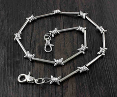 Punk Metal Pants Barbed Wire Long Wallet Chain Jeans Chain Jean Chain Biker Wallet Chain For Men - imessengerbags