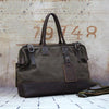 Vintage Leather Canvas Mens Handbag Briefcase Doctor Bag Briefcase For Men