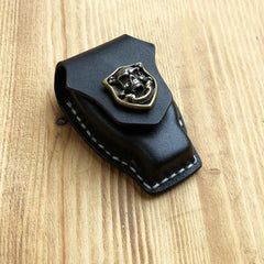 Handmade Black Leather Mercedes-Benz C S E Mens Car Key Case Mercedes-Benz Car Key Holder - imessengerbags
