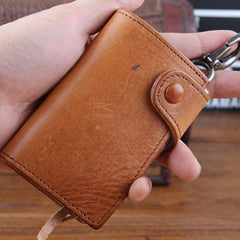 Genuine Leather Mens Cool Key Wallet Car Key Change Coin Card Holder Car Key Case for Men - imessengerbags
