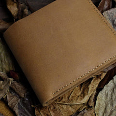 Handmade Leather Mens Cool Slim Leather Wallet Men billfold Wallets Bifold for Men - imessengerbags