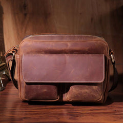 Vintage LEATHER MENS COURIER BAG Postman BAG SIDE BAG 10 inches MESSENGER BAG FOR MEN - imessengerbags