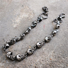Badass Silver Skull Pants Chain Mens Biker Wallet Chain Wallet Chain For Men - imessengerbags