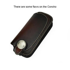[On Sale] Handmade Mens Leather Biker Chain Wallet Cool Long Biker Wallet with Chain - imessengerbags