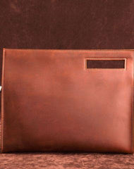 Dark Brown and Brown MENS LEATHER SLIM CLUTCH ENVELOPE BAG CLUTCH BAG FOR MEN