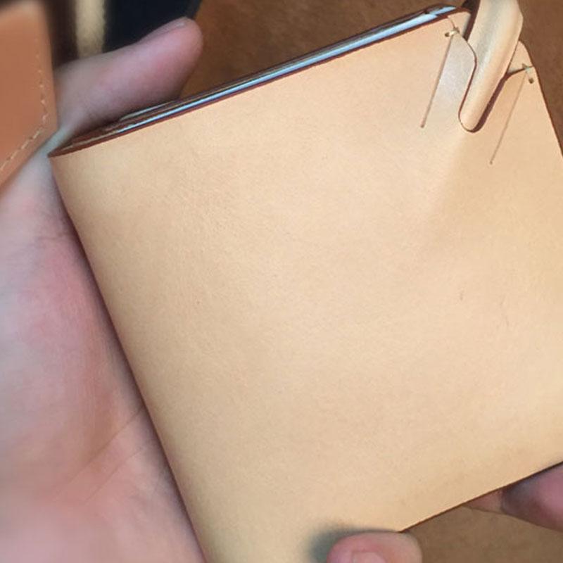 Handmade Leather Mens Cool billfold Leather Wallet Men Slim Wallet Bifold for Men - imessengerbags