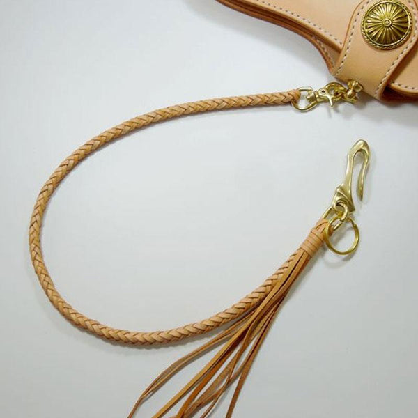 Leather Braided Biker Trucker Wallet Chain Hook for Chain Wallet Biker Wallet Trucker Wallet - imessengerbags