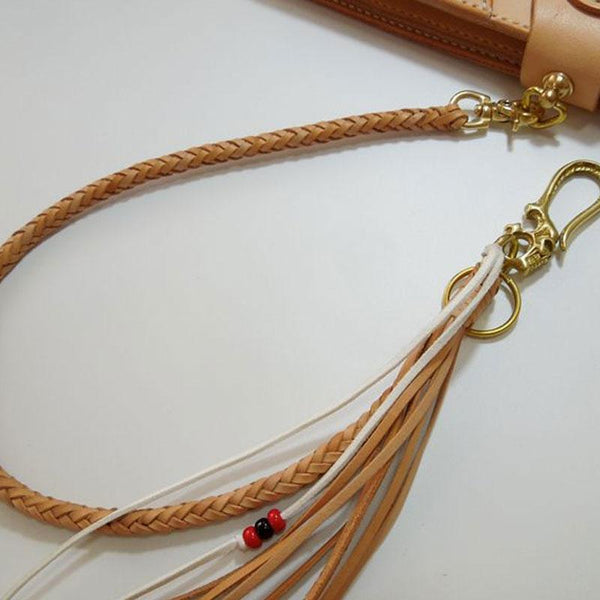 Leather Braided Biker Trucker Wallet Chain Hook for Chain Wallet Biker Wallet Trucker Wallet - imessengerbags