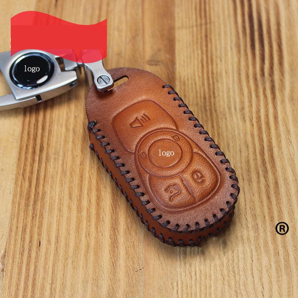 Handmade Brown Leather BUICK ENVISION Mens Car Key Case ENVISION Car Key Holder