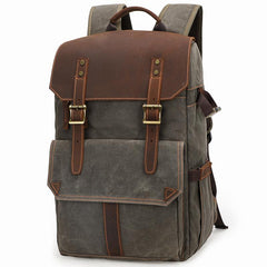 CANVAS WATERPROOF MENS CANON CAMERA BACKPACK LARGE NIKON CAMERA BAG DSLR CAMERA BAG FOR MEN - imessengerbags