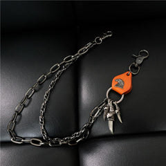 Badass Mens Eagle Double Key Long Biker Pants Chain Wallet Chain For Men - imessengerbags