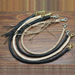Cool Men's Leather Braided Biker Wallet Chain Pants Chain Wallet Chain For Men - imessengerbags