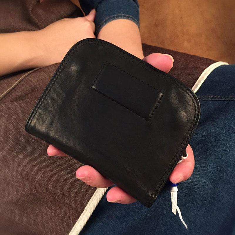Genuine Leather Mens Cool billfold Long Leather Wallet Men Small Wallets Bifold for Men - imessengerbags