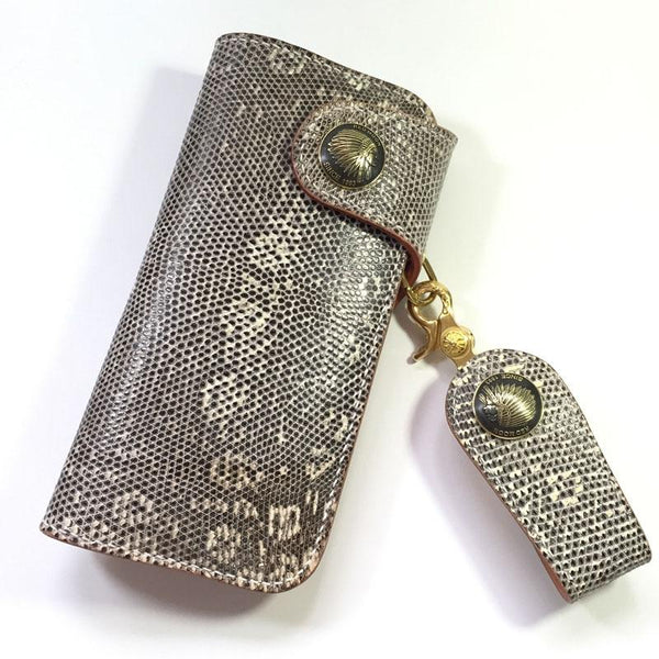 Handmade Leather Biker Wallet Mens Cool Chain Wallet Trucker Wallet with Chain - imessengerbags