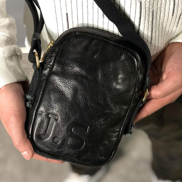 Handmade Genuine Leather Mens Cool Messenger Bag Sling Bag Chest Bag Bike Bag Cycling Bag for men - imessengerbags