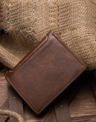 Leather Slim Small Mens Wallet Bifold billfold Wallet for Men