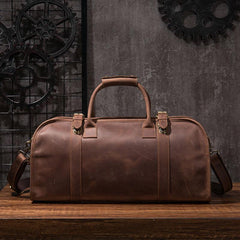 Cool Leather Mens Overnight Bags Weekender Bag Vintage Travel Bags Duffle Bag for Men