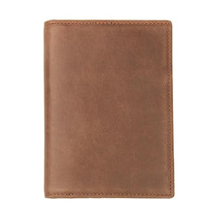 Slim RFID Men's Leather Bifold Passport Wallet Travel Wallet Ticket Wallet For Men - imessengerbags