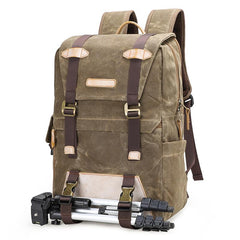 CANVAS WATERPROOF MENS CANON CAMERA BACKPACK 15'' LARGE NIKON CAMERA BAG DSLR CAMERA BAG FOR MEN - imessengerbags