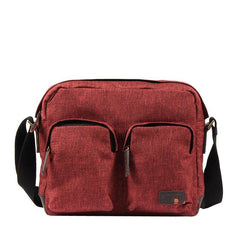 Fashion Oxford Cloth Leather Mens Ancient Red Side Bag Messenger Bags Ancient Gray Oxford Cloth Courier Bag for Men - imessengerbags