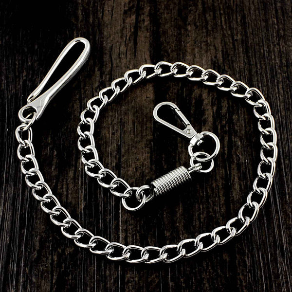 Cool Silver Stainless Steel Mens Pants Chain Wallet Chain Biker Wallet Chain For Men - imessengerbags