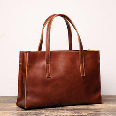 Vintage Mens Womens Leather Large Brown Tote Handbag Shoulder Tote Purse Tote Bag For Men - imessengerbags
