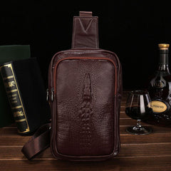Cool Leather Mens Sling Bag Sling Shoulder Bag Sling Backpacks Chest Bag for men - imessengerbags