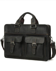 Leather Vintage Mens Briefcase Lawyer Briefcases Laptop Briefcase Business Briefcase For Men - imessengerbags