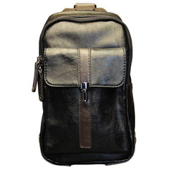 Leather Mens Cool Sling Bag Crossbody Bag Chest Bag for men