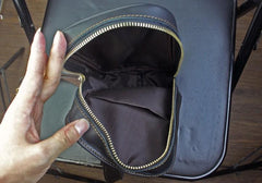 Genuine Leather Mens Cool Chest Bag Sling Bag Crossbody Bag Travel Bag Hiking Bag for men