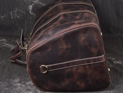 Vintage Leather Mens Large Weekender Bag Travel Bag Duffle Bag - imessengerbags