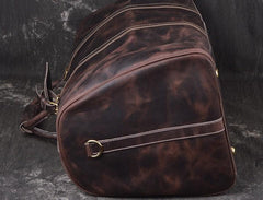 Vintage Leather Mens Large Weekender Bag Travel Bag Duffle Bag