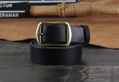 Genuine Leather Punk Rock Biker Trucker Mens Belt Men Black Coffee Belt for Men 3cm