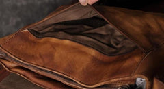 Handmade Leather Mens Cool Messenger Bag Briefcase Work Bag Business Bag for men