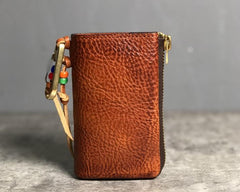 Handmade Leather Mens Cool Key Wallet Car Key Change Coin Card Holder Car Key Case for Men - imessengerbags