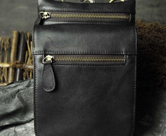 Mens Leather Small Side Bag COURIER BAG Waist Pouch Holster Belt Case Belt Pouch for Men