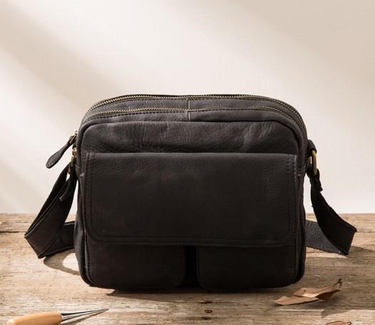 Cool Small Leather Mens Messengers Bag Shoulder Bag for Men - imessengerbags