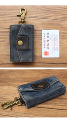 Fashion Denim Mens Keys Wallet Denim Key Holders With Belt Clip for Women