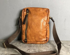 Genuine Leather Mens Cool Chest Bag Sling Bag Crossbody Bag Travel Bag Hiking Bag for men - imessengerbags