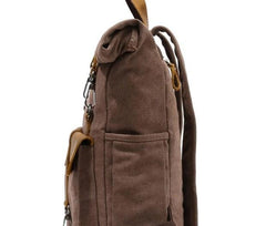 Cool Canvas Mens Travel Backpack Canvas School Backpack Laptop Backpack for Men