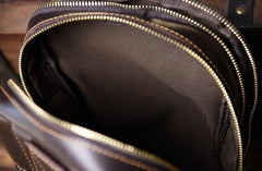 Handmade Leather Mens Cool Chest Bag Sling Bag Crossbody Bag Travel Bag Hiking Bag for men