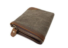 Mens Canvas Small Wallet for men Bifold Cool Men billfold Small Wallet - imessengerbags