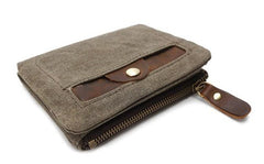 Mens Canvas Small Wallets for men Bifold Cool Men billfold Small Wallet - imessengerbags