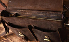 Handmade Leather Mens Cool Shoulder Bag Messenger Bag Chest Bag Bike Bag Cycling Bag for men - imessengerbags