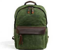 Waxed Canvas Leather Mens Camera Backpack Canvas Travel Backpack Canvas Camera Backpack for Men - imessengerbags