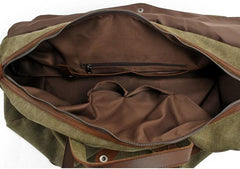 Mens Waxed Canvas Overnight Bag Canvas Weekender Bag Canvas Travel Bag for Men