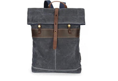 Waxed Canvas Mens Cool Backpacks Canvas Travel Backpack Canvas School Backpack for Men
