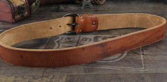 Genuine Leather Punk Rock Biker Trucker Mens Belt Men Black Coffee Belt for Men - imessengerbags